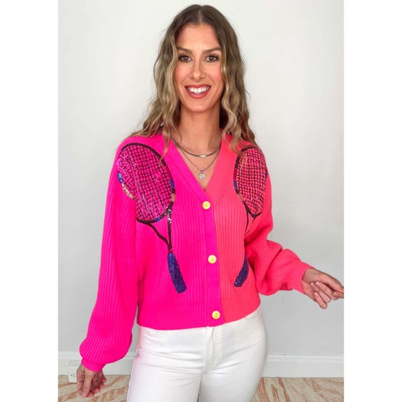 Queen of Sparkles | Tennis Cardigan. - Picture 2 of 10